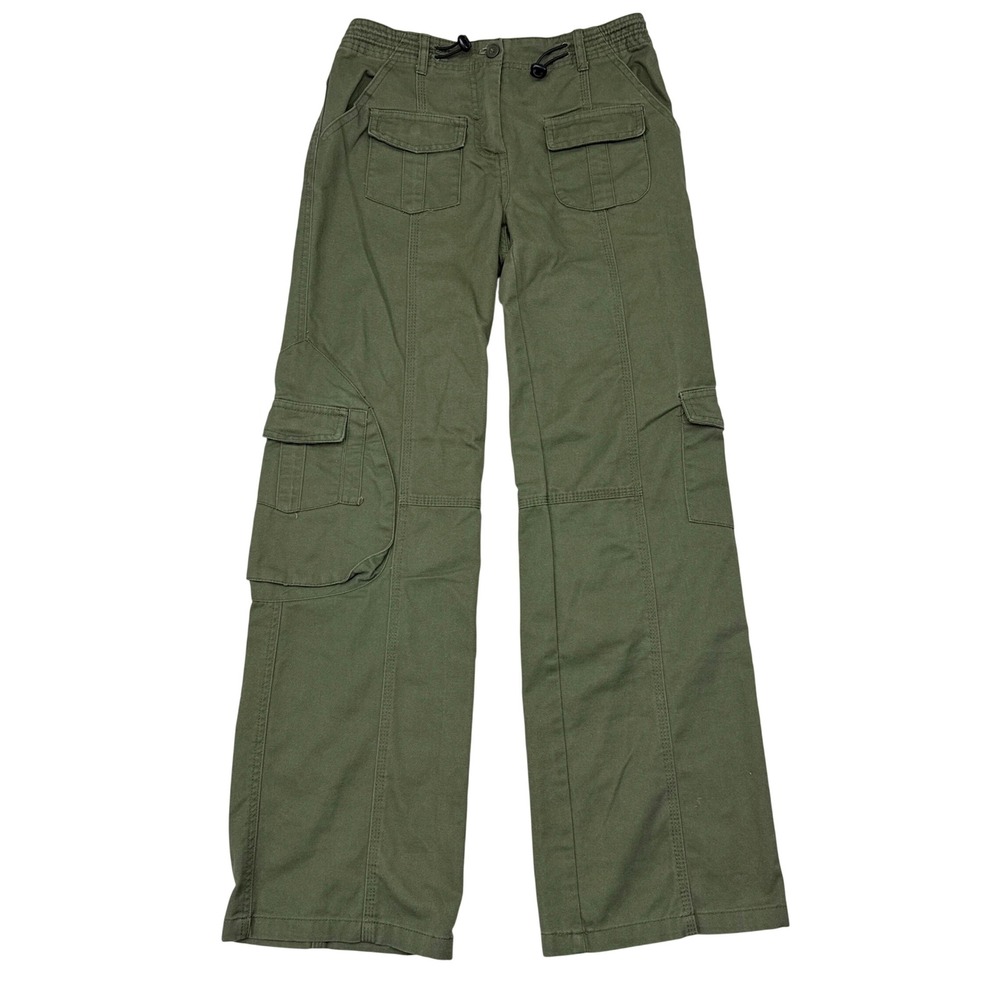 Brandy Melville Cargo Pants 27 x 31 Army Green Utility Straight Leg Y2K Military
